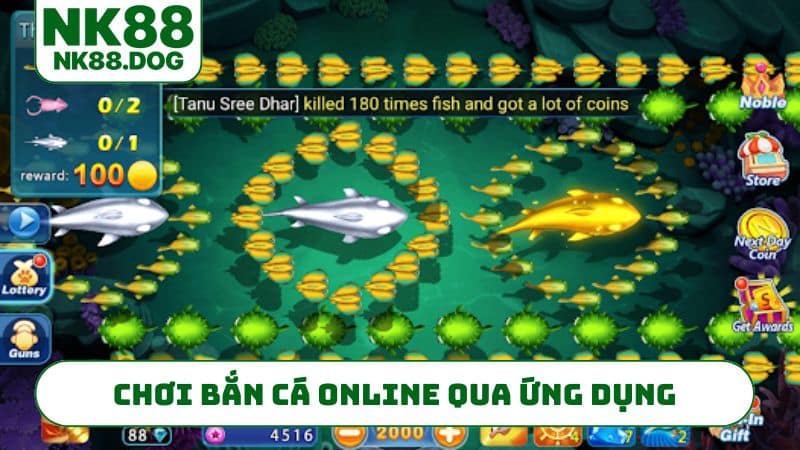 Chơi bắn cá online qua ứng dụng