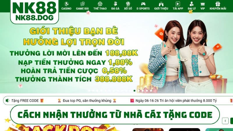 Cách nhận thưởng từ nhà cái tặng code